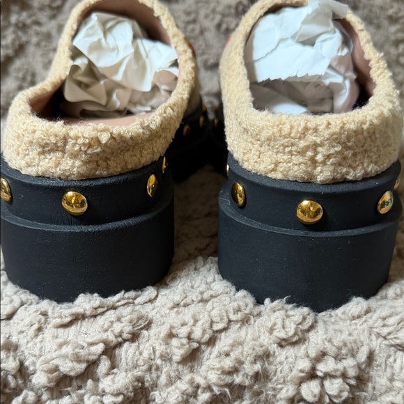 Circus by Sam Edelman Cream and Black Loafers with Gold Details - Picture 8 of 14